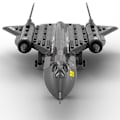 Miniatyrbillede 1 af 6: WW2 Militær Model SR-71 Blackbird Rekognosceringsfly Byggeklodser Brikker Legetøj Gaver