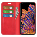 Miniatyrbillede 5 af 5: Til Samsung Galaxy Xcover Pro PU Læder TPU Etui Stativ Magnetisk Skin Touch Flip Wallet Telefon Cover Red