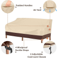 Miniatyrbilde 3 av 5: Heavy Duty Patio Sofatrekk 100 % vanntett 3-seters utendørs sofatrekk med luftventil og håndtak 60" B X 40" D X 35" H Beige Brun