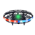 Miniatyrbillede 1 af 4: Ufo Quadcopter med Auto Svævefunktion, Headless Mode, 3D Flip, Kast For At Flyve, Fjernbetjening, Let At Flyve, Indendørs Legetøjsdrone Til Drenge Piger Black