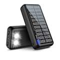 Miniatyrbilde 1 av 5: Solar Power Bank 30000mAh Lader: Bærbar Powerbank med 2 USB & LED Lommelykt Utendørs Camping for Telefoner og Nettbrett