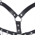 Miniatyrbilde 3 av 5: Sexy kvinner i kunstskinn brystsele BH Body Chain Belte Performance Costume