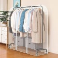 Miniatyrbilde 1 av 5: Klesbeskyttere, vaskbart trekk transparent vanntett støvtett beskyttelse, universelt beskyttelsestrekk for klesstativ i garderobe