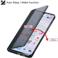 Miniatyrbillede 3 af 5: Huawei P30 Cover, Smart View Læder Flip Cover, [Strømsparefunktion][Integreret Beskyttelse](p30, sort)