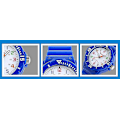 Miniatyrbilde 5 av 5: Barneklokke Gutter Analog Kvarts 50m Vanntett Klokke Plast og Gummi Roterende Rem Farget Skive Mote Armbåndsur For Jenter (blå)