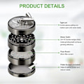 Miniatyrbillede 4 af 5: Sunrain Grinder, 4-i-1 Dele Grinder, Krydderi Grinder Stor, Zink Legering Grinder, Krydderi