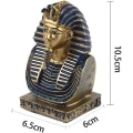 Miniatyrbilde 2 av 5: Egyptisk faraostatue Golden Uraeus Cobra Og Vulture Nemes Farao Gyptisk Historisk Utdannings