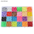 Miniatyrbild 2 av 5: 3200 Aquabeads 24 Separata Färgförpackningar Kristallpärlor DIY Set för Barn