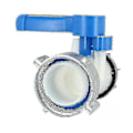 Miniatyrbilde 3 av 5: Butterflyventil med aluminiumsflytemutter for 1000 liters Ibc-tank, S75x6-mutter og S60x6-uttak