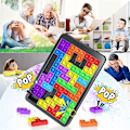 Miniatyrbillede 5 af 5: 2 i 1 Push Pop It Bubble Jigsaw Pusle Småbarn Tetris Byggeklods Brætspil Børn Angst Relief Fidget Sanselegetøj Gave