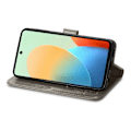Miniatyrbillede 4 af 4: Firekløverlås Præget Spænde Læder Telefoncover Grey For Tecno Spark Go 2024