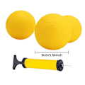 Pikkukuva 2 / 5: Piikkipallon korvaavat pallot Roundnet-pelipallot takapihalle, uima-altaalle, nurmikolle Yellow 3.5 Inch 3pcs