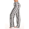 Pikkukuva 2 / 4: Naisten pyjamahousut taskuilla, pehmeät flanelliruudullinen pyjamahousut black M