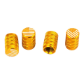 Pikkukuva 2 / 5: 4kpl Alloy Schrader Valve Cap Pyörän Moottoripyörän Auton Venttiilit Cover Kultainen