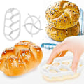 Miniatyrbillede 1 af 5: Dww-kaiser brødrulle, brødrulle i tysk stil, croissantskærer, 3 stk. dejpresseformsæt, brødpressestempel til bagning