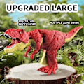 Miniatyrbillede 1 af 3: Dinosaur Legetøj Børn Trykker På Tyrannosaurus Model Vibrerende Hoved Og Hale Bevægende Dinosaur