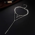 Miniatyrbillede 3 af 4: Bohemia Lagdelt Choker Halskæde Guld Disk Choker Stjerne Choker Lariat & Y Halskæde Bar Vedhæng Halskæde (sølv)