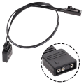 Miniatyrbillede 1 af 5: Til Corsair 4-benet Rgb til standard Argb 5v 3-benet stik med adapter 25 cm kabel