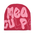 Miniatyrbilde 1 av 5: 2023 Ny Strikkede Beanies Huer Menn Kvinner Paragraf Kvalitet Caps Mea Culpa Y2k Varme Mote Hundre Ta Kald Huer For Kvinner Huer Rose Red Pink 2