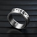 Miniatyrbillede 2 af 5: Angstring i rustfrit stål til kvinder og mænd, fidget spinner ring smykker 7