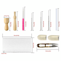 Miniatyrbillede 2 af 5: Nålfiltning Starter Kit Sæt Uld Filt Værktøjer Måtte DIY Håndværk Fremstilling Forsyning