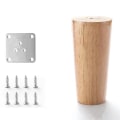 Miniatyrbillede 1 af 3: Sæt med 4 sofaben i massivt træ, møbelben til lænestol, natbord, garderobe, skuffe (højde 10 cm)
