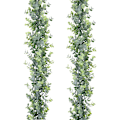 Miniatyrbild 1 av 5: Konstgjord eukalyptusgirlang, 2-pack konstgjorda eukalyptusblad hängande vinrankor för bröllopsbakgrund Båge Väggdekor