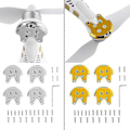 Miniatyrbillede 4 af 5: 4 stk. Motorbeskyttelsesbase i aluminiumlegeret mod revner til DJI Phantom 2/3