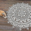 Miniatyrbillede 1 af 3: 2023-mandala hjælpemalingsskabelon Stor genanvendelig stencil til gulvvægfliser stofmøbler