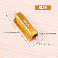 Miniatyrbild 1 av 5: Guld Aluminium Beklädd Resistor Resistans 100w, 2 Ohm 2r