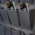 Miniatyrbillede 4 af 5: Hængende Skohylde, 24 Lommer Hængende Opbevaringslomme, Over Døren, Væghængt Garderobe, Sorte Store Mesh Lommer (sort) 1 stk)