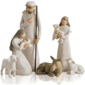 Miniatyrbild 1 av 5: Jesus Födelsedagsset, Julkrubba Ornament, Religiös Kristet Helig Familj Krubba Set, Traditionell Juldekoration Harts