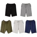 Miniatyrbillede 2 af 5: Pyjamasshorts til mænd og store mænd med lommer A Dark Gray XL