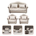 Miniatyrbilde 3 av 4: 3 stk Sofa Sofa Miniatyr Sofa Modell Dukker Husmøbler Sofa Miniatyr Sofa Modell Miniatyr Sofa Pute