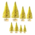 Miniatyrbild 4 av 5: 8 st Skrivbordsminiatyrer Tall Mini Konstgjord Julgran för Julfest Yellow