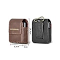 Miniatyrbild 2 av 5: Premium läder bältesklämma hölster midja bärande hängande väska case för Samsung Galaxy Z Flip 4/z Flip 3 Brown