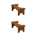 Miniatyrbillede 4 af 4: 1/2 bambus toiletskammel Non Slide Poop Seat Old People Potty Squat Tawny 2PCS