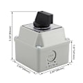 Miniatyrbillede 2 af 5: Universal Rotary Changeover Switch SZW26-20/D202.2D med Master Switch Ydre Kasse 660V 20A 3 Positioner 2 Fase