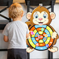 Miniatyrbilde 3 av 5: 1 Sett Tegneserie Klebrig Mål Ball Leker Dart Dartbrett Leketøy Klebrig Dart Ball Leke Klebrig Ball Leke Rask Little monkey model