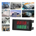Miniatyrbild 4 av 5: AC 80-300V 100A Digital Voltmeter Amperemeter Ampere Tester Mätare Grön Röd LED Amp Dubbel Display AC Panel Strömmätare Tester Med Strömtransformator