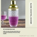 Miniatyrbillede 5 af 5: 13 oz glas cocktail shaker sæt - glas shaker til cocktails, drink shakers cocktail og cocktail shakers guld
