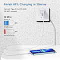 Pikkukuva 2 / 5: Usb C - Lightning -kaapeli 2 m, 2 kpl iPhone-latauskaapeli 2 m Apple Usb C -laturille