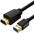 USB til HDMI-adapterkabel til Mac OS Windows 10/8/7/Vista/XP, USB 3.0 til HDMI-han HD 1080p-skærm, lyd- og videokonverterkabel 2 meter