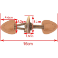 Miniatyrbilde 2 av 5: Skinnhorn-vippeknapper 8 par hornfesteknapper Pu-lærsømknapper vippefeste for gjør-det-selv-klær Sytilbehør (beige og bryn)