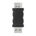 Miniatyrbild 1 av 5: Firewire Ieee 1394 6pin hona till USB 2.0 typ A hane Adapter Converter Portable Jikaix Black