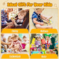 Pikkukuva 6 / 6: Puu Busy Board pienille lapsille Montessori Busy Board LED-valokytkimet Sensory Board Pedagoginen oppimislelu Vauva ja taapero 3 vuotta ja vanhemmat C