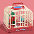 Miniatyrbillede 3 af 5: Stemmekontrolleret fuglebur legetøj med lyd, lys og elektrisk kæledyrslegetøj til børn Green Bagged square bird cage