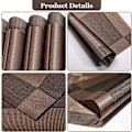 Pikkukuva 5 / 7: Alusmattosetti 8 kpl PVC-pöytäalustat pestävät lämmönkestävät liukumattomat lämmöneristys keittiölle ja ruokailutilaan 45CM x 30CM ruskea brown