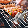 Miniatyrbillede 2 af 5: 4 stk. køkken rustfrit stål grilltermometer probeklemmer holder 3-huls klemmer