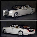 Pikkukuva 3 / 5: 1/24 Mittakaavan Simulaatio Rolls-royce Phantom Automalli Ääni- ja Valotoiminnolla Vedettävä Auto Lelu Koristeeksi Lapsille Ja Aikuisille